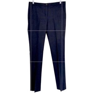 THEORY Navy Rosel Pinstriped Wool Blend Pants Office Career Slacks Size 10‎